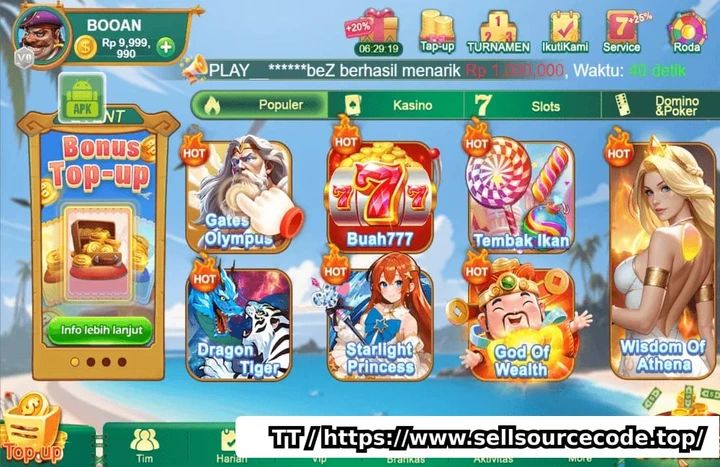 印尼slots源码,东南亚老虎机源码,热门游戏新UI自研版