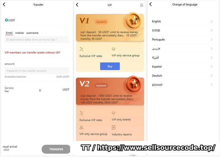 USDT虚拟币投资理财源码/海外区块链代码/多国语言版