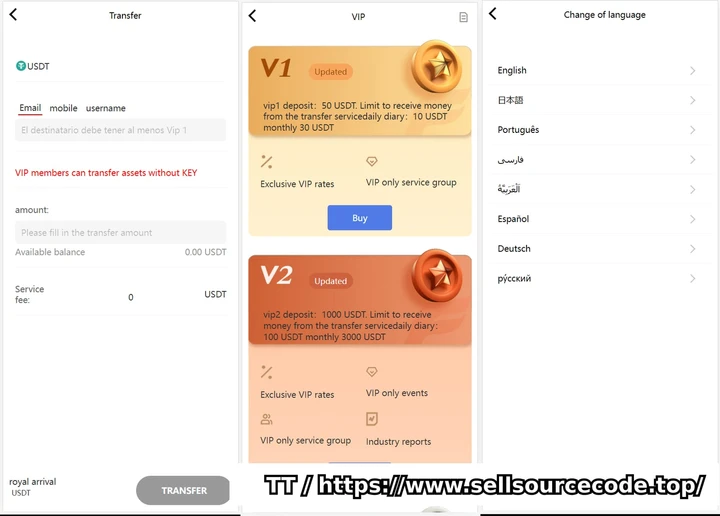 USDT虚拟币理财投资源码/海外区块链源码/多语言运营版