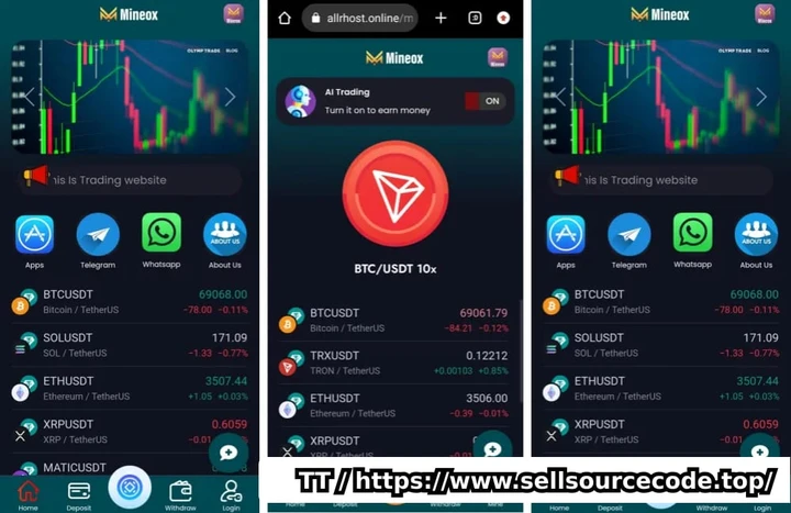 Mineox交易所源码/加密货币源码/自动化虚拟货币交易平台